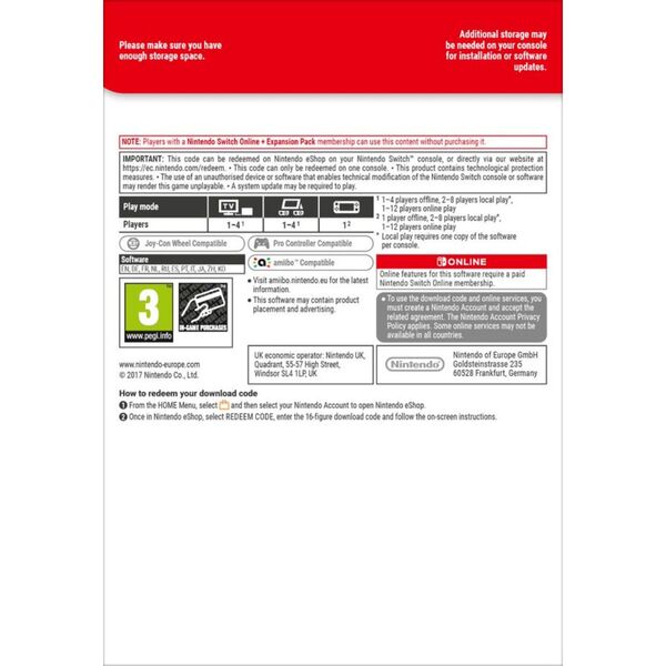 Mario Kart 8 Deluxe Booster Course Pass SWITCH ( Uk - EU ) Download