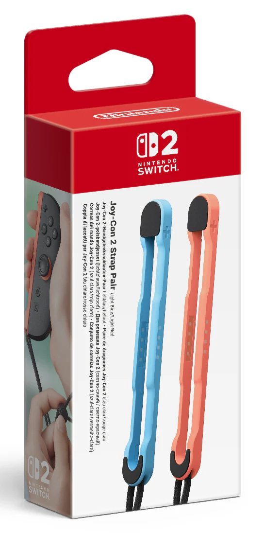 Joy-Con 2-Handgelenksschlaufen Paar (hellblau/hellrot)