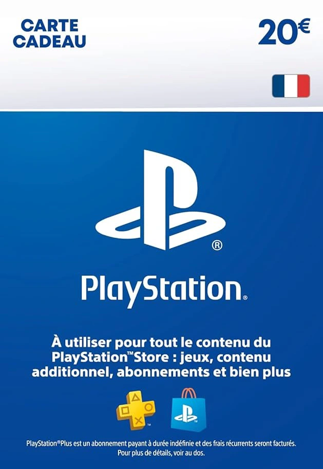 Carte Cadeau PlayStation Store 20 € – PSN France