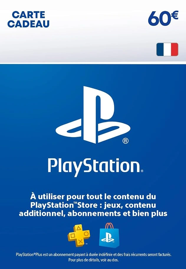 Carte Cadeau PlayStation Store 60 €  PSN France