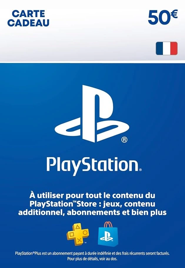 Carte Cadeau PlayStation Store 50 € – PSN France