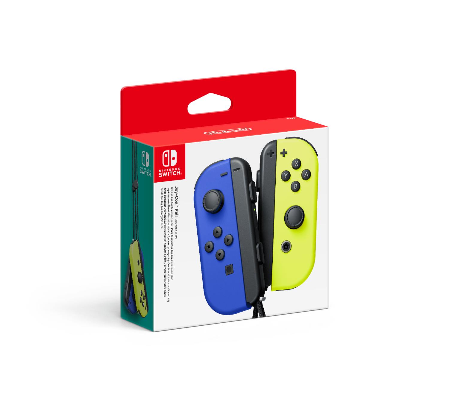 Joy-Con 2er-Set Blau - Neon-Gelb mit austauschbarer Batterie - Switch