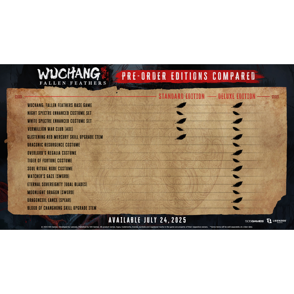 Wuchang: Fallen Feathers Deluxe Edition (ROW)