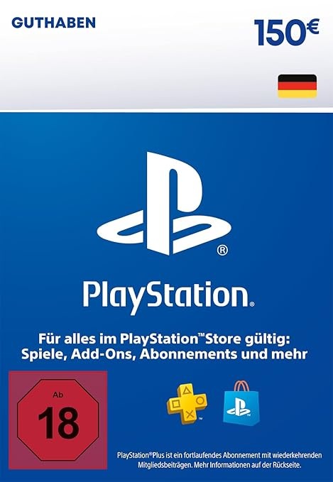 150€ PlayStation Store Guthaben | PSN Deutsches Konto