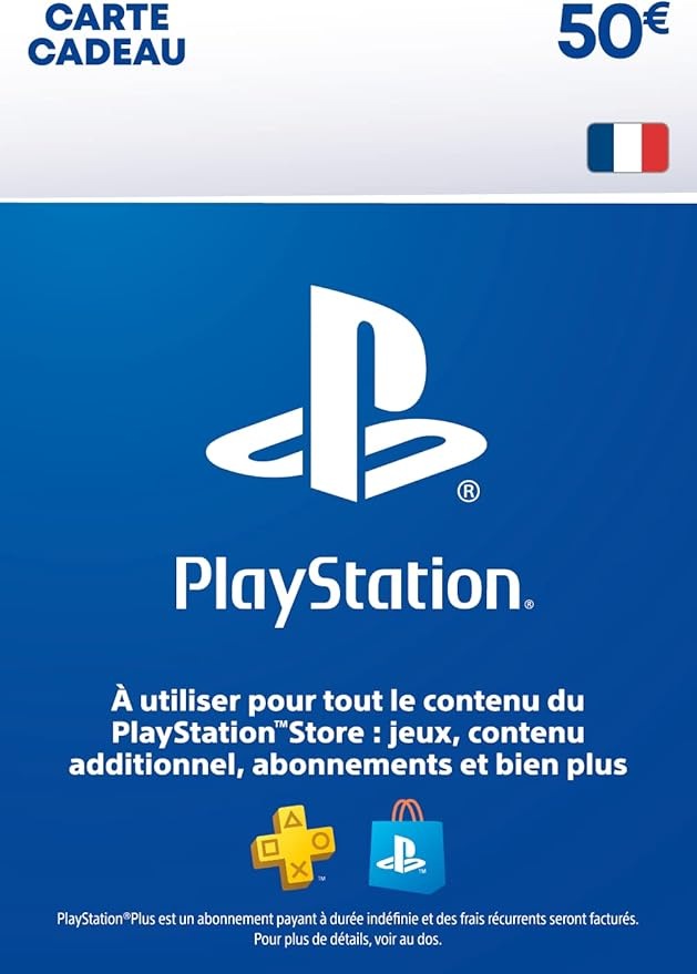 PlayStation Store Carte Cadeau 50€ | PSN Compte Français