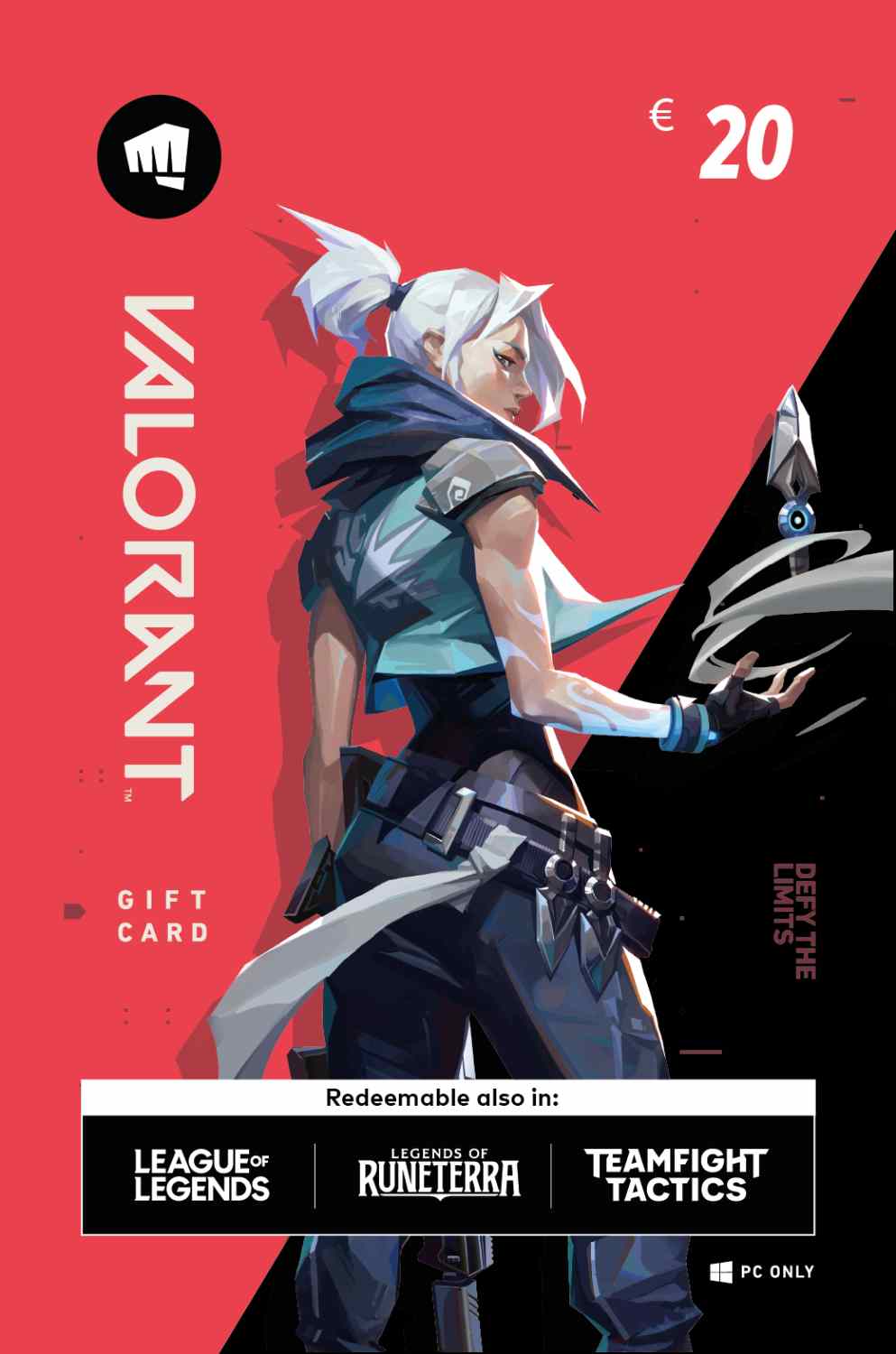 VALORANT Gift Card €20 - for VALORANT, League of Legends, TFT & Legends of Runeterra AT
