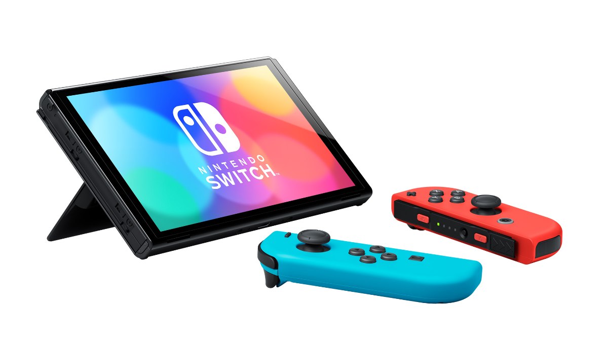 Switch Konsole Rot-Blau (OLED Modell) Neon-Rot/Neon-Blau